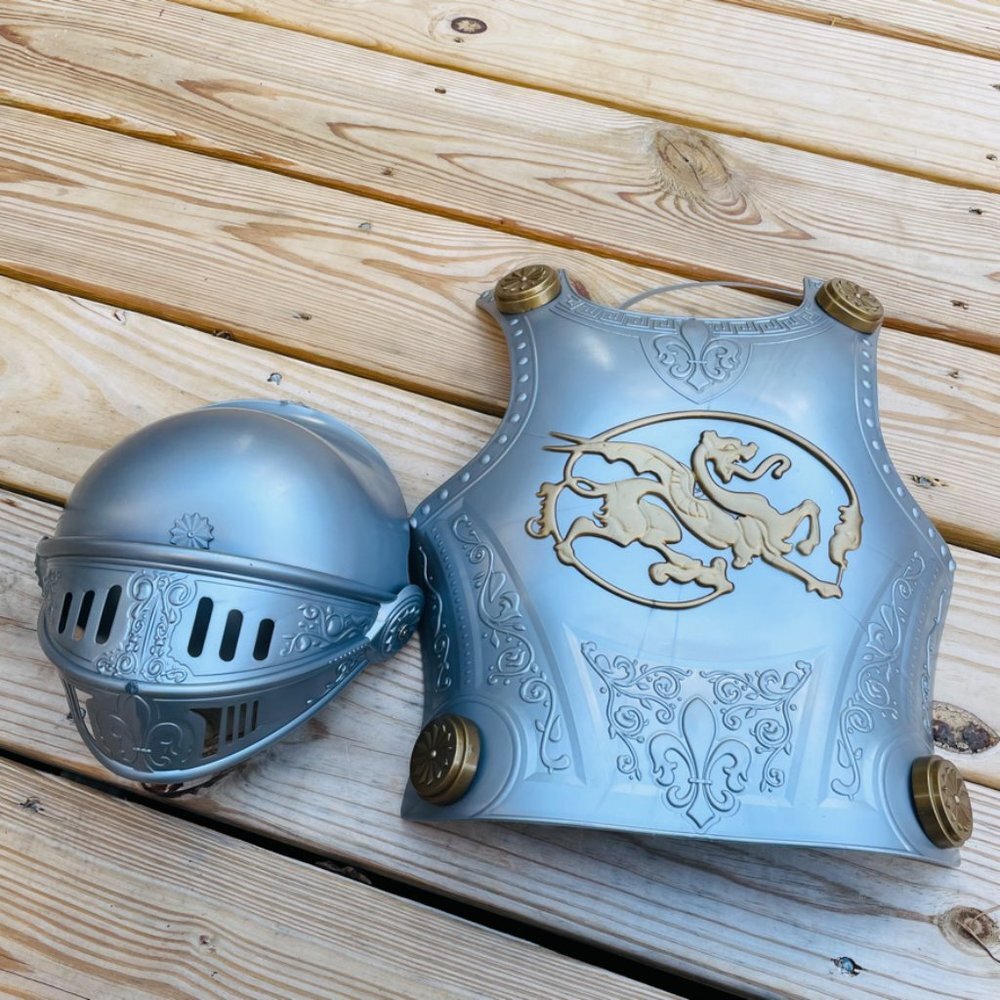 KIDS COSTUME: Mid-Evil Knights Vest & Helmet /Renaissance era - Picture 10 of 10